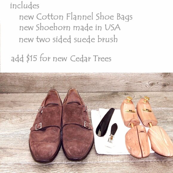 $795 Scarpe DI BIANCO Montello Monkstrap 11.5 M Brn Suede SC445 * add $15 Trees main image 5